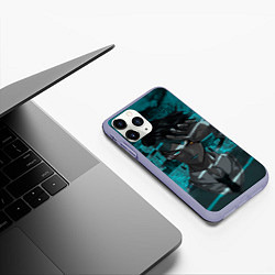 Чехол iPhone 11 Pro матовый Рохан Кишибэ из ДжоДжо, цвет: 3D-светло-сиреневый — фото 2