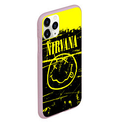 Чехол iPhone 11 Pro матовый NIRVANA гранж, цвет: 3D-розовый — фото 2