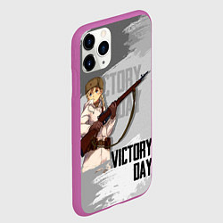 Чехол iPhone 11 Pro матовый Victory day, цвет: 3D-фиолетовый — фото 2