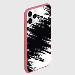 Чехол iPhone 11 Pro матовый БЕЛАЯ КРАСКА БРЫЗГИ, цвет: 3D-малиновый — фото 2