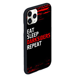 Чехол iPhone 11 Pro матовый Eat Sleep Darksiders Repeat Краска, цвет: 3D-черный — фото 2