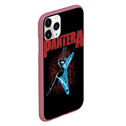 Чехол iPhone 11 Pro матовый PANTERA гитара, цвет: 3D-малиновый — фото 2