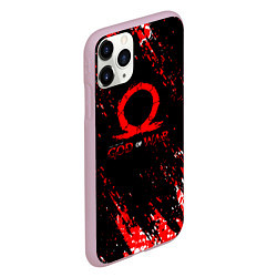 Чехол iPhone 11 Pro матовый God of war брызги, цвет: 3D-розовый — фото 2