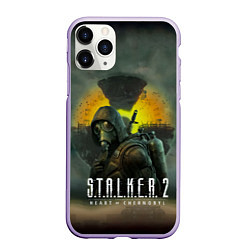 Чехол iPhone 11 Pro матовый S T A L K E R 2 Heart of Chernobyl Сталкер 2 Сердц, цвет: 3D-светло-сиреневый