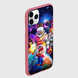 Чехол iPhone 11 Pro матовый Super Mario Odyssey Space Video game, цвет: 3D-малиновый — фото 2