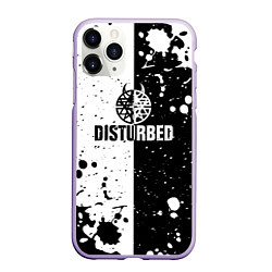 Чехол iPhone 11 Pro матовый Disturbed черное белое