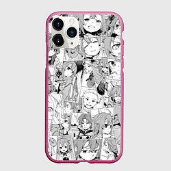 Чехол iPhone 11 Pro матовый Реинкарнация безработного паттерн, цвет: 3D-малиновый