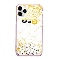 Чехол iPhone 11 Pro матовый Fallout 76 Жёлтая выжженная пустошь