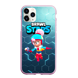 Чехол iPhone 11 Pro матовый Джанет BrawlStars JANET, цвет: 3D-розовый