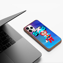 Чехол iPhone 11 Pro матовый BrawlStars Janet Джанет, цвет: 3D-коричневый — фото 2