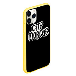 Чехол iPhone 11 Pro матовый City Morgue Logo, цвет: 3D-желтый — фото 2