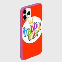 Чехол iPhone 11 Pro матовый HAPPY MILF, цвет: 3D-фиолетовый — фото 2