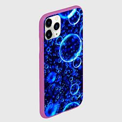 Чехол iPhone 11 Pro матовый Пузыри воздуха в воде Pattern, цвет: 3D-фиолетовый — фото 2