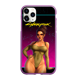 Чехол iPhone 11 Pro матовый Sexy сyberpunk Panam 18, цвет: 3D-фиолетовый