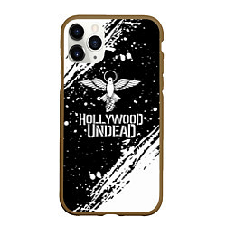 Чехол iPhone 11 Pro матовый Hollywood undead, цвет: 3D-коричневый