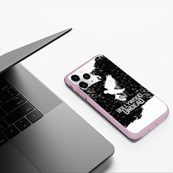 Чехол iPhone 11 Pro матовый Hollywood Undead - CHAOS Out Now, цвет: 3D-розовый — фото 2