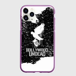 Чехол iPhone 11 Pro матовый Hollywood Undead - CHAOS Out Now, цвет: 3D-фиолетовый