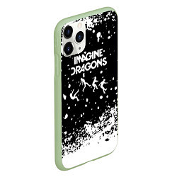 Чехол iPhone 11 Pro матовый Imagine dragons rock, цвет: 3D-салатовый — фото 2