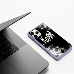 Чехол iPhone 11 Pro матовый Korn КоРн, цвет: 3D-светло-сиреневый — фото 2