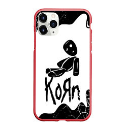 Чехол iPhone 11 Pro матовый Korn потёки, цвет: 3D-красный