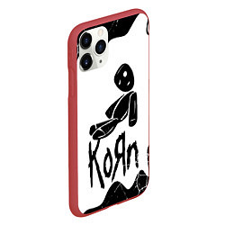 Чехол iPhone 11 Pro матовый Korn потёки, цвет: 3D-красный — фото 2