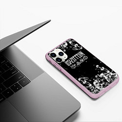 Чехол iPhone 11 Pro матовый LED ZEPPELIN texture вода, цвет: 3D-розовый — фото 2