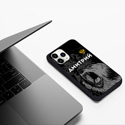 Чехол iPhone 11 Pro матовый Дмитрий Россия Медведь, цвет: 3D-черный — фото 2