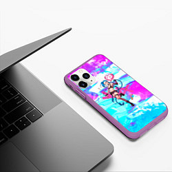 Чехол iPhone 11 Pro матовый JINX ДЖИНКС NEON, цвет: 3D-фиолетовый — фото 2