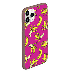 Чехол iPhone 11 Pro матовый Banana pattern Summer Color, цвет: 3D-коричневый — фото 2