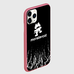 Чехол iPhone 11 Pro матовый Monstercat, цвет: 3D-малиновый — фото 2