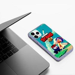 Чехол iPhone 11 Pro матовый Brawlstars Выстрел Бонни Bonny, цвет: 3D-светло-сиреневый — фото 2