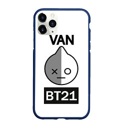 Чехол iPhone 11 Pro матовый BTS VAN BT21, цвет: 3D-тёмно-синий