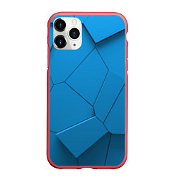 Чехол iPhone 11 Pro матовый 3д геометрия, цвет: 3D-красный