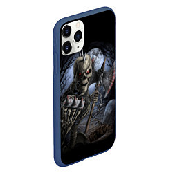 Чехол iPhone 11 Pro матовый Территория кошмана, цвет: 3D-тёмно-синий — фото 2