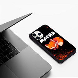 Чехол iPhone 11 Pro матовый Мария ЛИСИЧКА Краска, цвет: 3D-черный — фото 2
