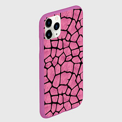 Чехол iPhone 11 Pro матовый Шерсть розового жирафа, цвет: 3D-фиолетовый — фото 2