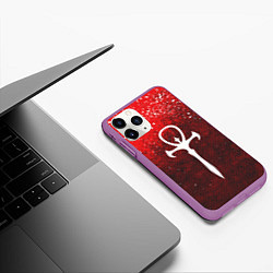 Чехол iPhone 11 Pro матовый The Masquerade Bloodhunt Emblem, цвет: 3D-фиолетовый — фото 2