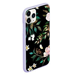 Чехол iPhone 11 Pro матовый Цветы Полуночный Сад, цвет: 3D-светло-сиреневый — фото 2