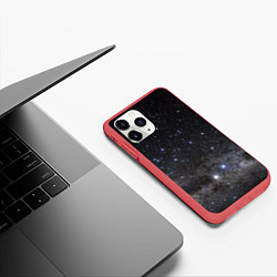 Чехол iPhone 11 Pro матовый Космический космос, цвет: 3D-красный — фото 2