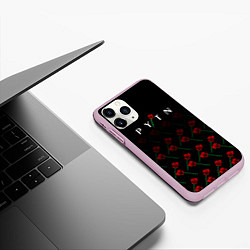 Чехол iPhone 11 Pro матовый Payton Moormeie pattern rose, цвет: 3D-розовый — фото 2