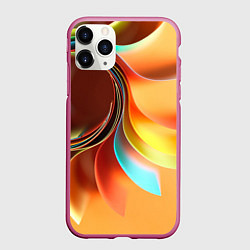 Чехол iPhone 11 Pro матовый Солнце из бумаги, цвет: 3D-малиновый
