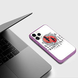 Чехол iPhone 11 Pro матовый Скандинавские вороны, цвет: 3D-фиолетовый — фото 2