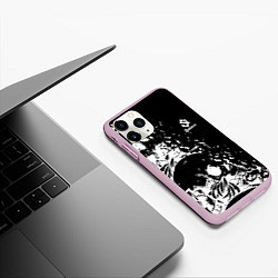 Чехол iPhone 11 Pro матовый Sabaton - сабатон черепа, цвет: 3D-розовый — фото 2