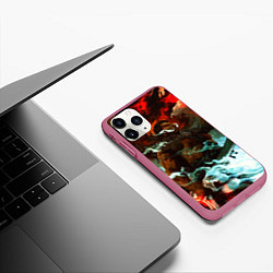 Чехол iPhone 11 Pro матовый BERSERK В ПЕПЛЕ, цвет: 3D-малиновый — фото 2