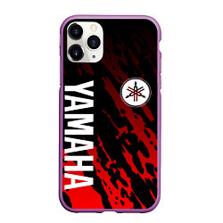 Чехол iPhone 11 Pro матовый Yamaha - Красные пятна, цвет: 3D-фиолетовый