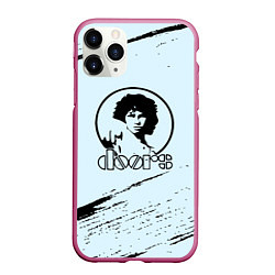 Чехол iPhone 11 Pro матовый The doors музыкант, цвет: 3D-малиновый