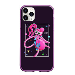 Чехол iPhone 11 Pro матовый POPPY PLAYTIME - Mommy long legs, цвет: 3D-фиолетовый