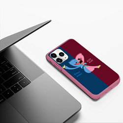 Чехол iPhone 11 Pro матовый POPPY PLAYTIME HAGGY WAGGY AND KISSY MISSY, цвет: 3D-малиновый — фото 2
