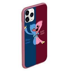 Чехол iPhone 11 Pro матовый POPPY PLAYTIME HAGGY WAGGY AND KISSY MISSY, цвет: 3D-малиновый — фото 2