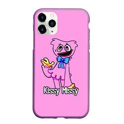 Чехол iPhone 11 Pro матовый POPPY PLAYTIME - КИССИ МИССИ МАШЕТ РУКОЙ, цвет: 3D-фиолетовый